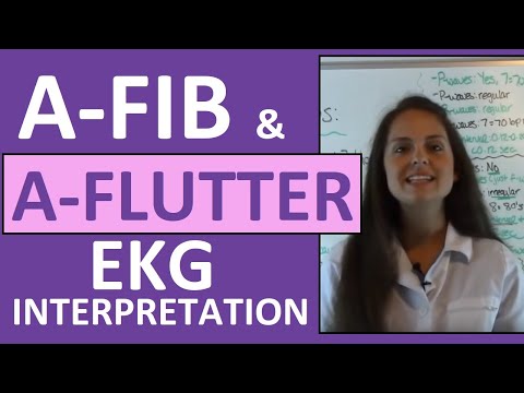 How to Interpret Heart Rhythms on EKG Strips | How to tell the difference between A-fib &amp; A-flutter
