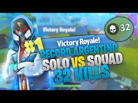RECORD PERSONAL SOLO VS SQUAD 32 KILLS | FORTNITE | santidead
