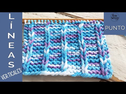 Cómo tejer Líneas Verticales en dos agujas: sólo dos vueltas (hileras) y no se enrosca - Soy Woolly