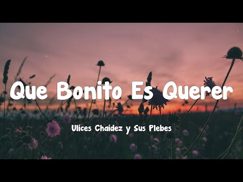 Thumbnail for Ulices Chaidez y Sus Plebes - Que Bonito Es Querer (Letra)