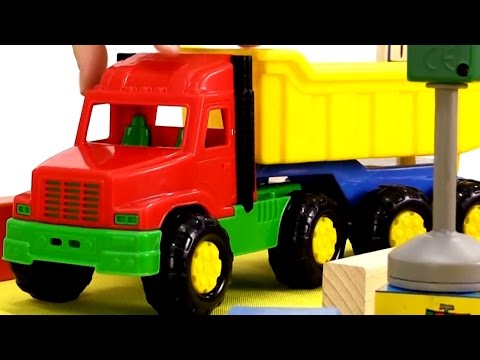 Мультики про машинки и паровозики: Грузовичок и кубики. Развивающие мультики