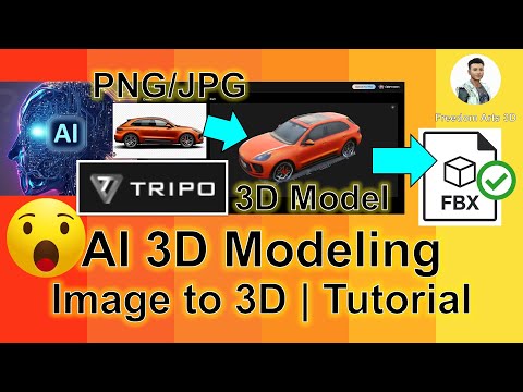 AI 3D Modeling - Image to 3D - Tripo - Full Tutorial - FBX Export