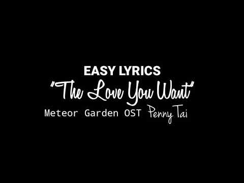 [EASY LYRICS] Penny Tai &quot;The Love You Want&quot; (Meteor Garden OST)