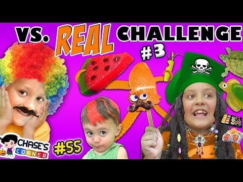 Chase&apos;s Corner: GUMMY vs REAL PART 3 Halloween Costume Edition (#55) | DOH MUCH FUN