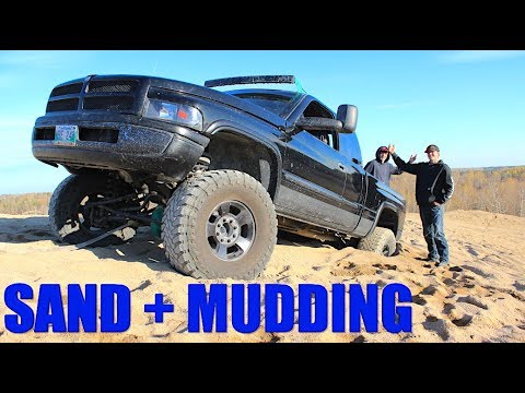 MUDDING WITH LIFTED TRUCKS ! *CUMMINS STUCK BAD!*