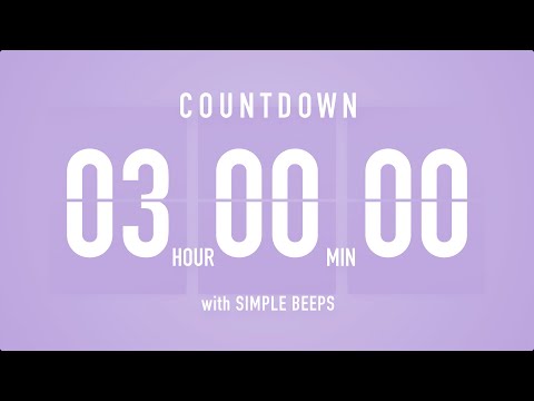 Thumbnail for 3 Hours Countdown Flip Clock Timer / Simple Beeps ???? ????