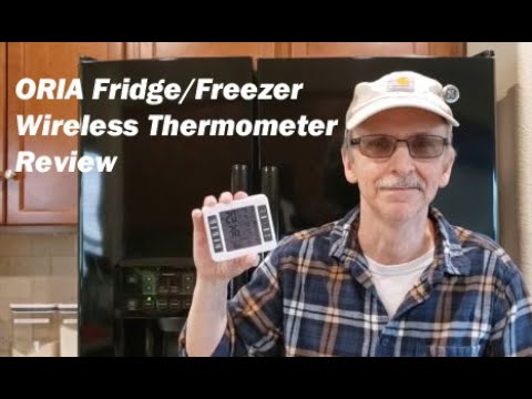 ORIA Refrigerator / Freezer Wireless Thermometer Review &amp; Programming - For Power Outage, Save Food!
