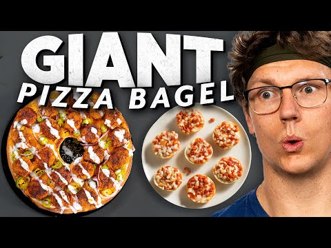Josh Makes a Giant Pizza Bagel