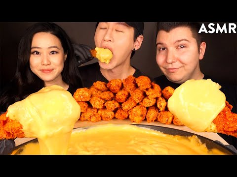 ASMR CHICKEN WINGS &amp; STRETCHY CHEESE with STEPHANIE SOO &amp; NIKOCADO AVOCADO (No Talking)