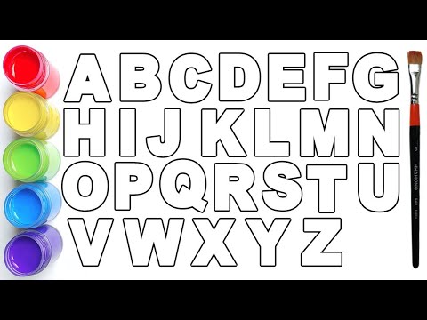 How to draw the Alphabets and Learning the Alphabets with Words || ABCDEF || ABCD Drawing for Kids