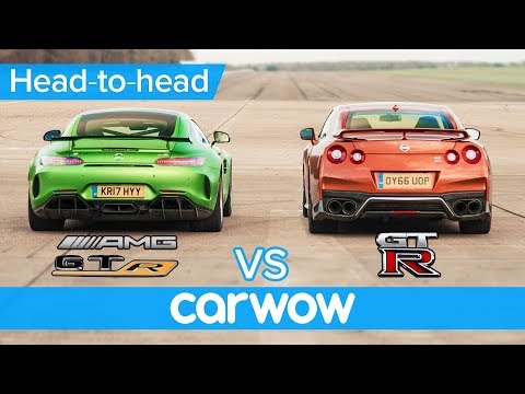 Thumbnail for Mercedes-AMG GT R vs Nissan GT-R: DRAG RACE, ROLLING RACE & BRAKE TEST | Head-to-Head