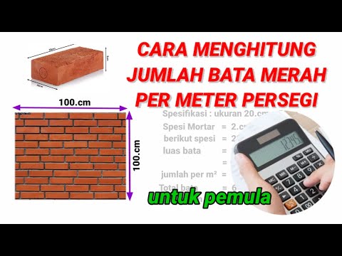 cara menghitung jumlah bata merah per meter persegi