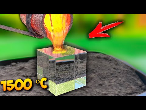 Thumbnail for ЧТО ЕСЛИ ВЫЛИТЬ РАСКАЛЕННУЮ ЛАВУ в КУБ из СТЕКЛА + ШАР ?
