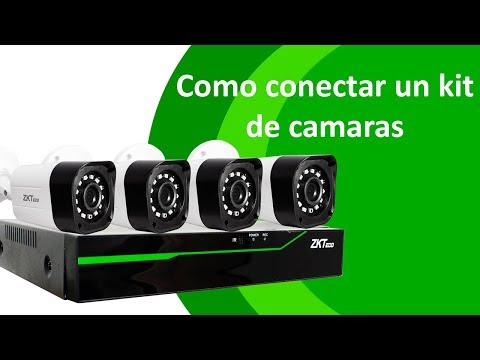 Cómo conectar o armar kit de 4 cámaras de seguridad ZKTeco - México