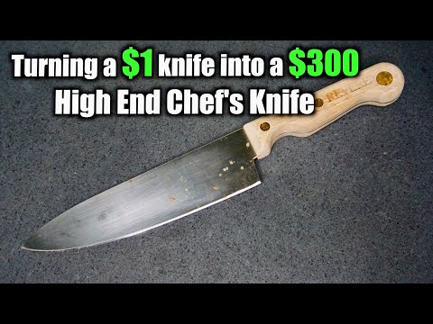 Thumbnail for Turning a $1 Knife Into a $300 High End Chef's Knife - CHEF'S KNIFE RESTORATION