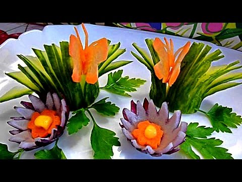 Thumbnail for 6 ЛАЙФХАКОВ КАК КРАСИВО НАРЕЗАТЬ ОГУРЕЦ УКРАШЕНИЯ ТАРЕЛКИ КАК КРАСИВО ОФОРМИТЬ СТОЛ