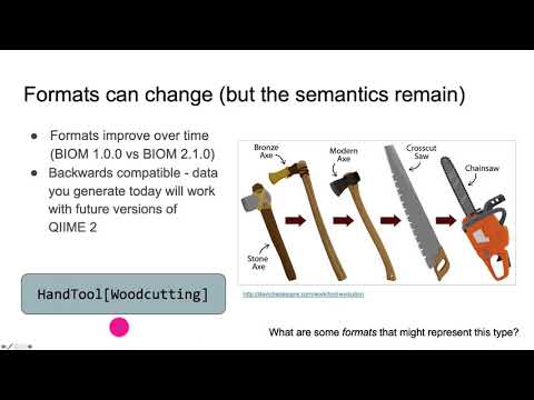Thumbnail for Semantic types and data formats in QIIME 2