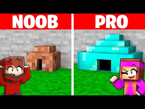 Thumbnail for Construire en MINUSCULE, Noob VS Pro sur Minecraft !