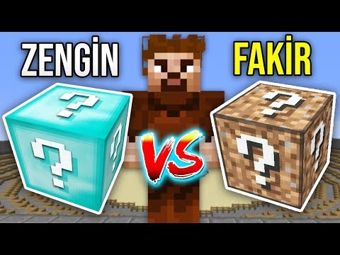 Thumbnail for ZENGİN VS FAKİR ŞANS BLOKLARI - Minecraft 2 Farklı Şans Bloğu #1