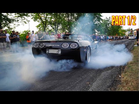 MUSCLE CARS INSANE BURNOUTS & V8 POWER!! - Vantaa Cruising 8/2022 | PART 1/2 |