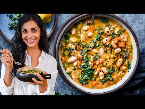 Thumbnail for Creamy white bean & kale soup | cozy one-pot vegan dinner