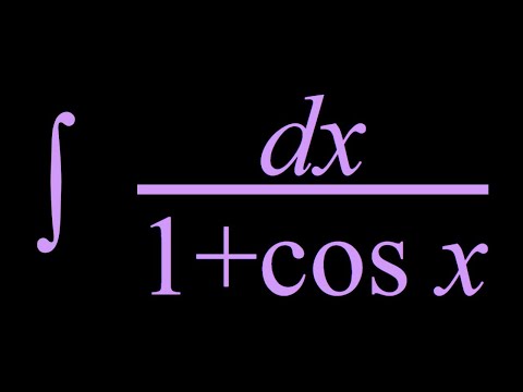 Integrating 1/(1+cosx) in Two Ways