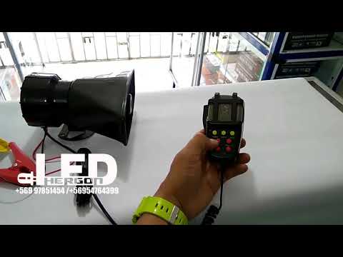 SIRENA TIPO ESCOLTA 7 TONOS CON PERIFONEO 100W HERGON LED
