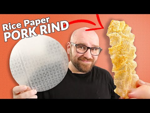 Making Vegan PORK RINDS from RICE PAPER!!