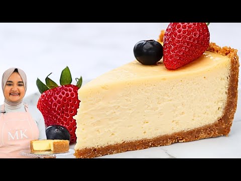 The creamiest CHEESECAKE I&apos;ve ever had! Easy New York cheesecake recipe (no water bath)