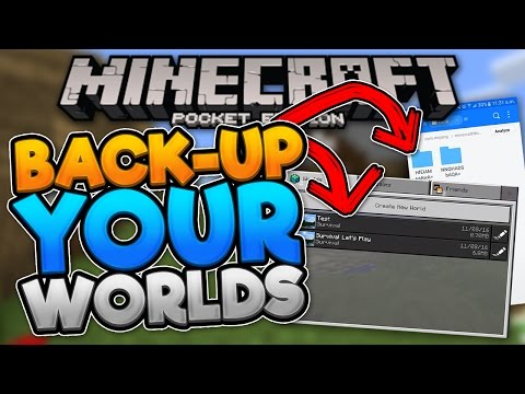 ALWAYS BACKUP YOUR WORLDS!! - How To Backup & Restore Worlds - Minecraft PE (Pocket Edition)