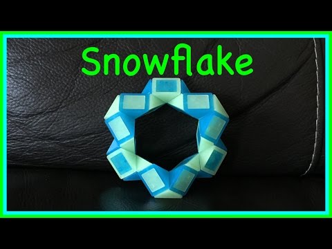 Rubik&apos;s Twist or Smiggle Snake Puzzle Tutorial: How to Make a Snowflake Shape Step by Step Slow