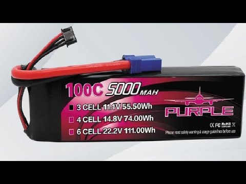 Thumbnail for CNHL 3S Lipo Battery 5000mAh 100C 11 1V Lipo Battery EC5 Plug Soft case Review