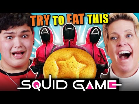 Squid Game - Try To Eat Challenge  (Dalgona Candy, Tteokbokki, Dosirak)