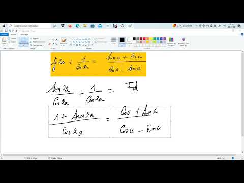 Vérifier l'identité tg (2a) + 1 /cos(2a) =(sin a+ cos(a))/(sin(a) + cos(a))