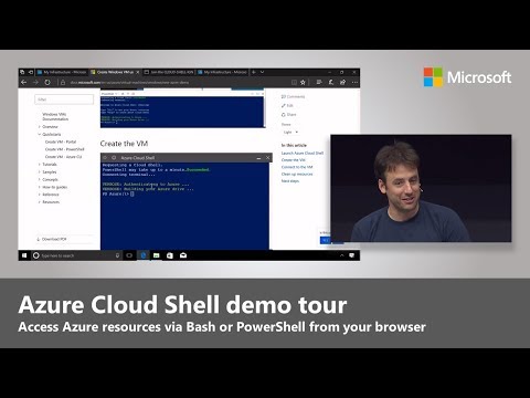Azure Cloud Shell: Access Azure resources in via Bash or PowerShell via the browser
