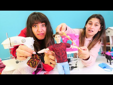 Thumbnail for Kız oyunu. Terzi Ayşe ve Ümit Ken'e kıyafet beğendirmeye çalışıyor. Dikiş yapma oyunu