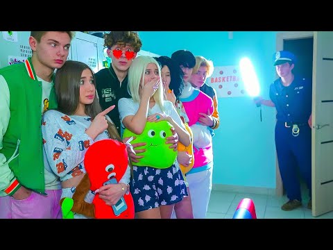 Fiesta de pijamas en Bunny School! ¡Las conejitas con sus novios decidieron divertirse!