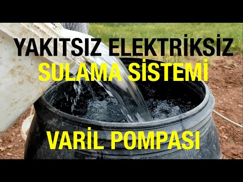 YAKITSIZ ELEKTRİKSİZ SULAMA SİSTEMİ VARİL POMPASI 2022