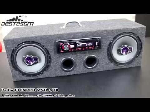 Thumbnail for Caixa ativa Residencial Radio Pioneer MVH98UB + Alto falante 6 polegadas (Pioneer, Bravox, 7driver)