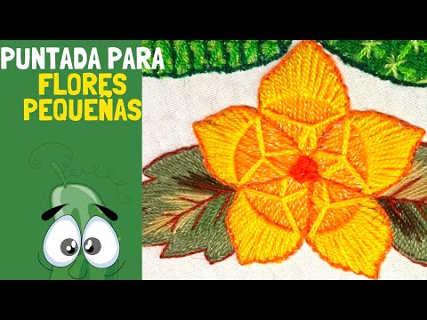 [BORDADO FANTASÍA] PUNTADA PARA FLORES ESTRELLA DOBLE  | Un Mundo Maravillisa