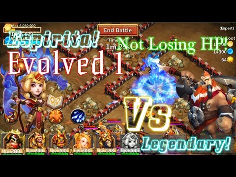 NOT LOSING HP!!Espirita Spirit Single Evolved 1V1 Centaur King WOW - Castle Clash