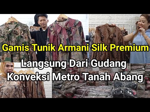 Langsung Dari Gudang Konveksi Metro Tanah Abang. Gamis Tunik Armany Silk. Persiapan Lebaran.
