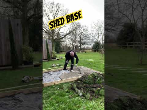 Concrete shed base