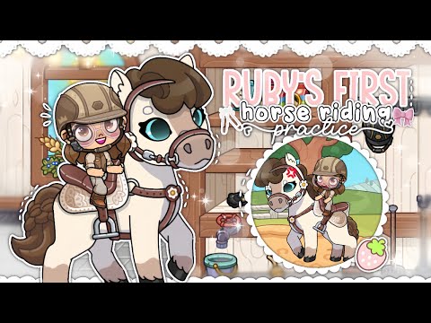RUBY&apos;S FIRST HORSE RIDING PRACTICE???????? || *VOICED????* || AVATAR WORLD