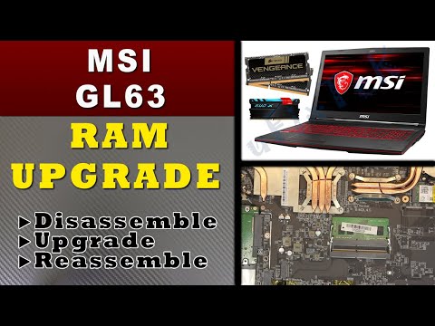 MSI GL63 Series RAM UPGRADE Guide under 5min