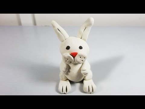 Cómo hacer un conejo de plastilina paso a paso fácil, explicado, arcilla polimérica