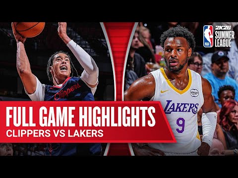 Thumbnail for CLIPPERS vs LAKERS | NBA SUMMER LEAGUE | FULL GAME HIGHLIGHTS | July 14, 2025