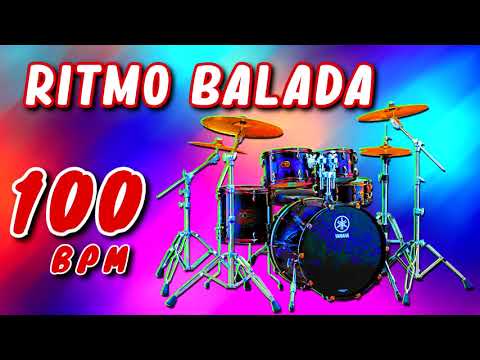 Ritmo de balada 100 bpm base de bateria