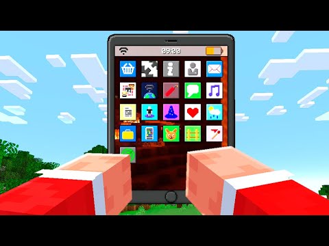 ZEREI O MINECRAFT USANDO ESSE MOD OP DE CELULAR / IPHONE NO MINECRAFT