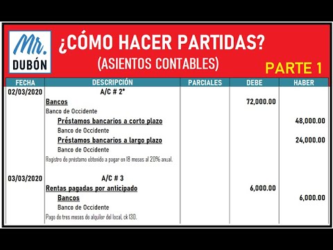 ¿Cómo hacer partidas o asientos contables? (Parte 1) - Contabilidad Básica